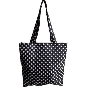 Sachi Polka Dot Insulated Zippered Tote Bag